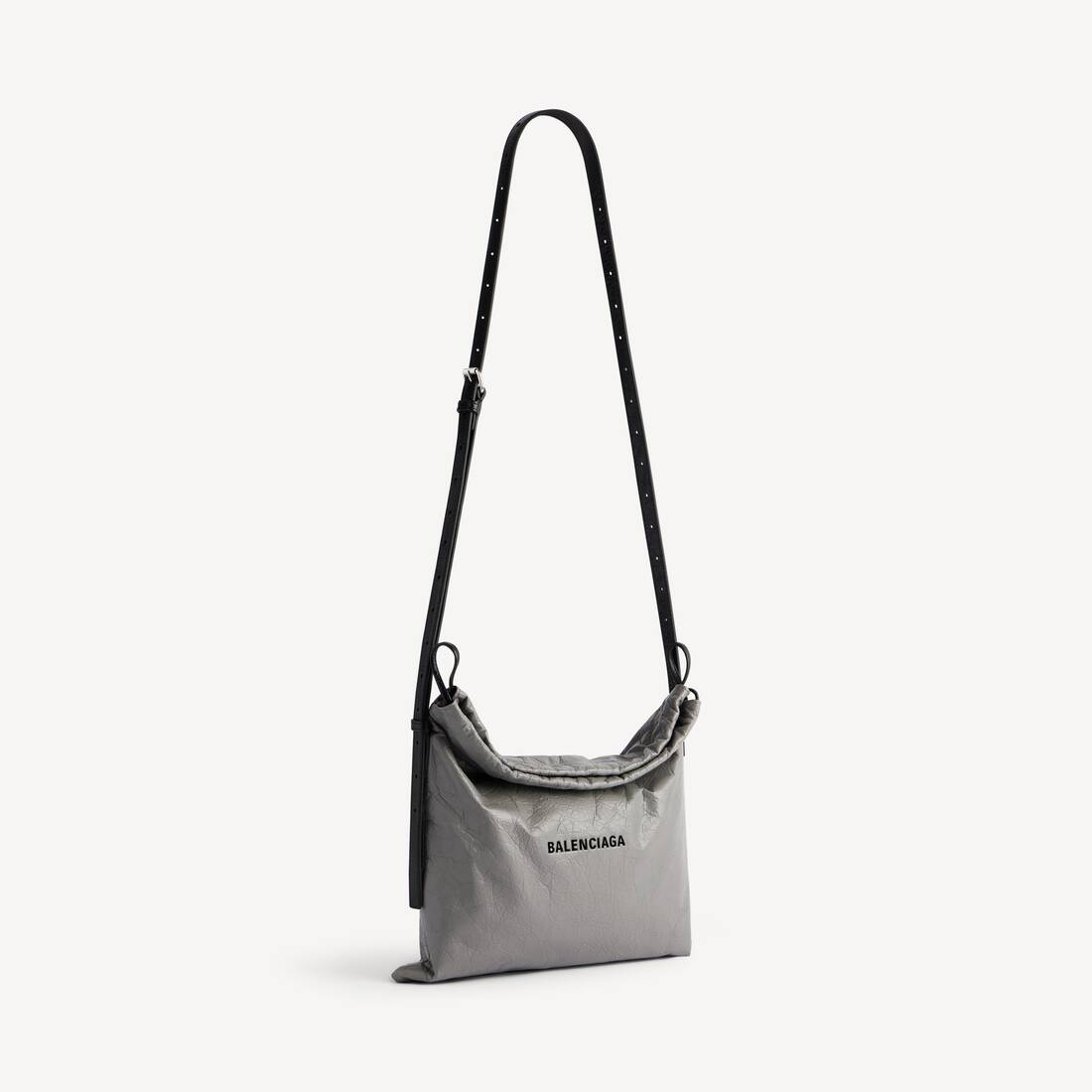 Men's Shopper Dust Bag Crossbody Pouch Medium in Balenciaga Grey
