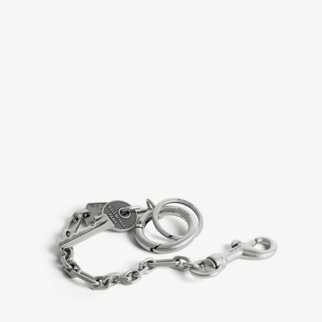 Men's Neverlost Keychain in Antique Silver