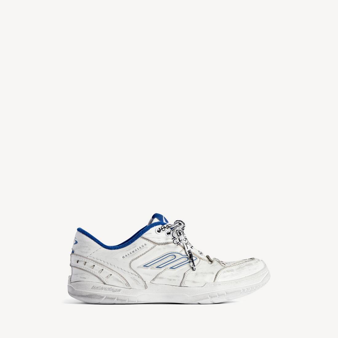 Men's Hamptons Worn-out Sneaker in White/dark Blue/grey