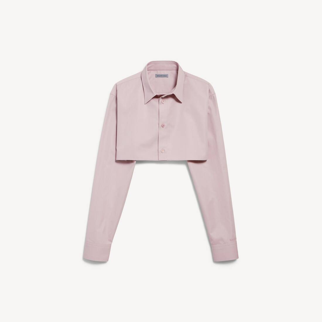Women's Cropped Shirt in Dusty Pink