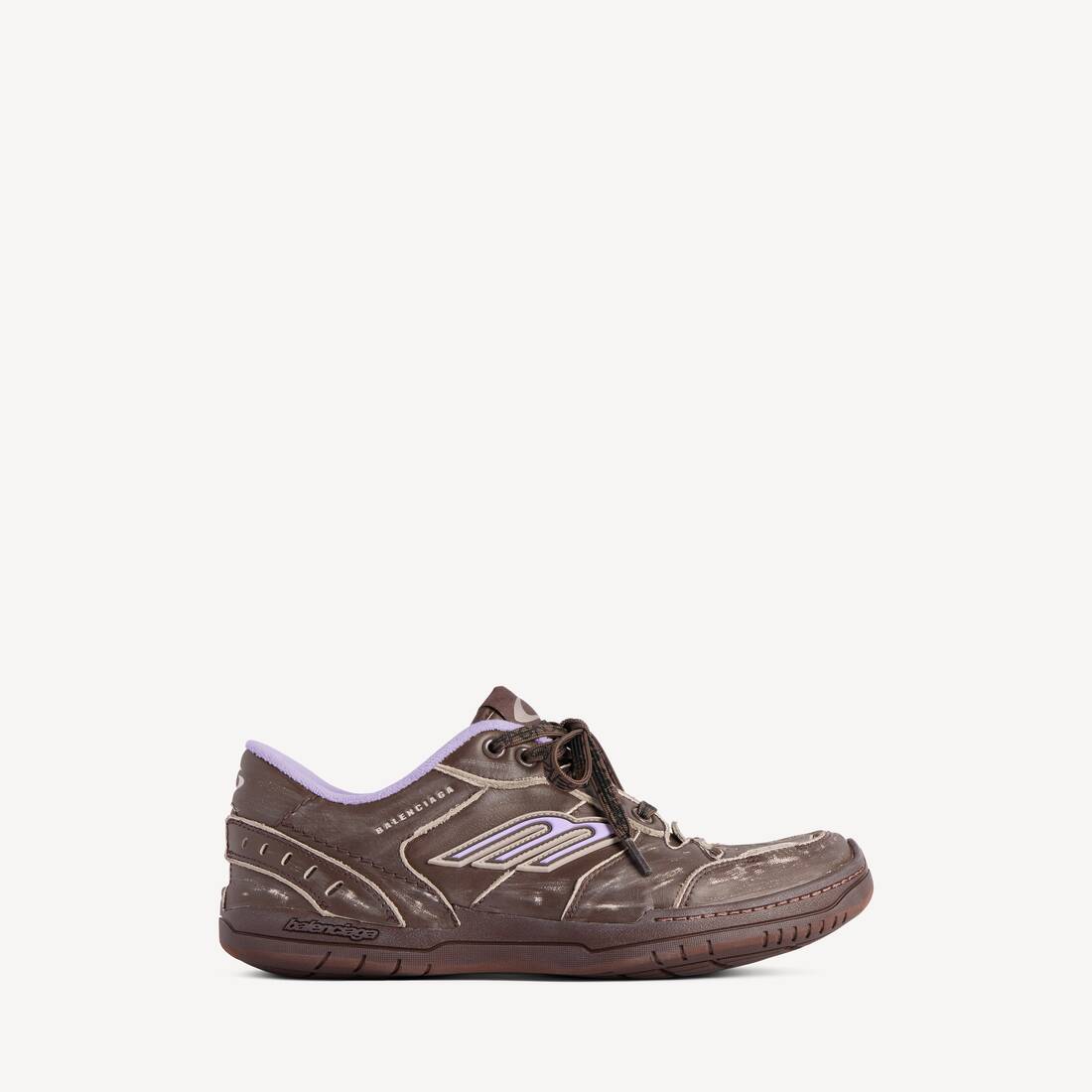 Women's Hamptons Medium Worn-out Sneaker in Brown/lilac
