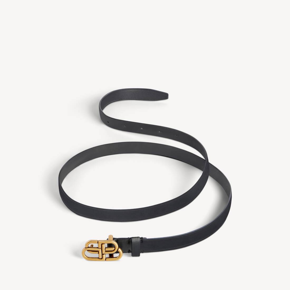 Women's Bb Super Thin Belt in Black