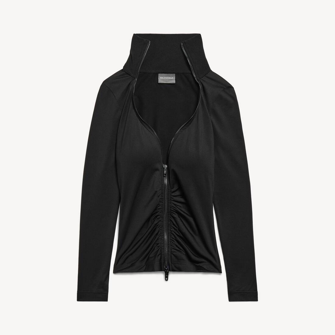 Women's Bra Cup Zip-up Jacket in Black
