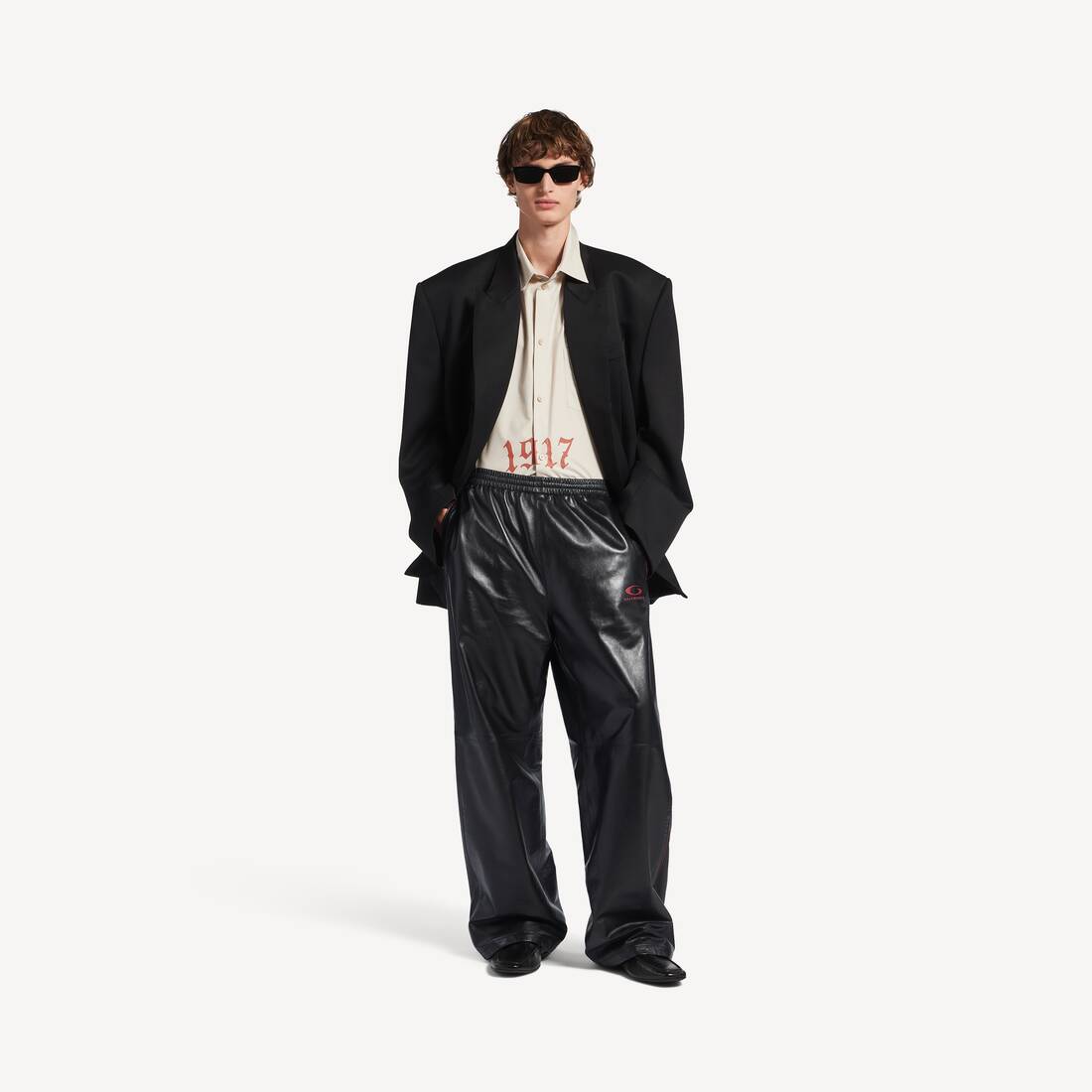 Men's Tracksuit Pants in Black/burgundy