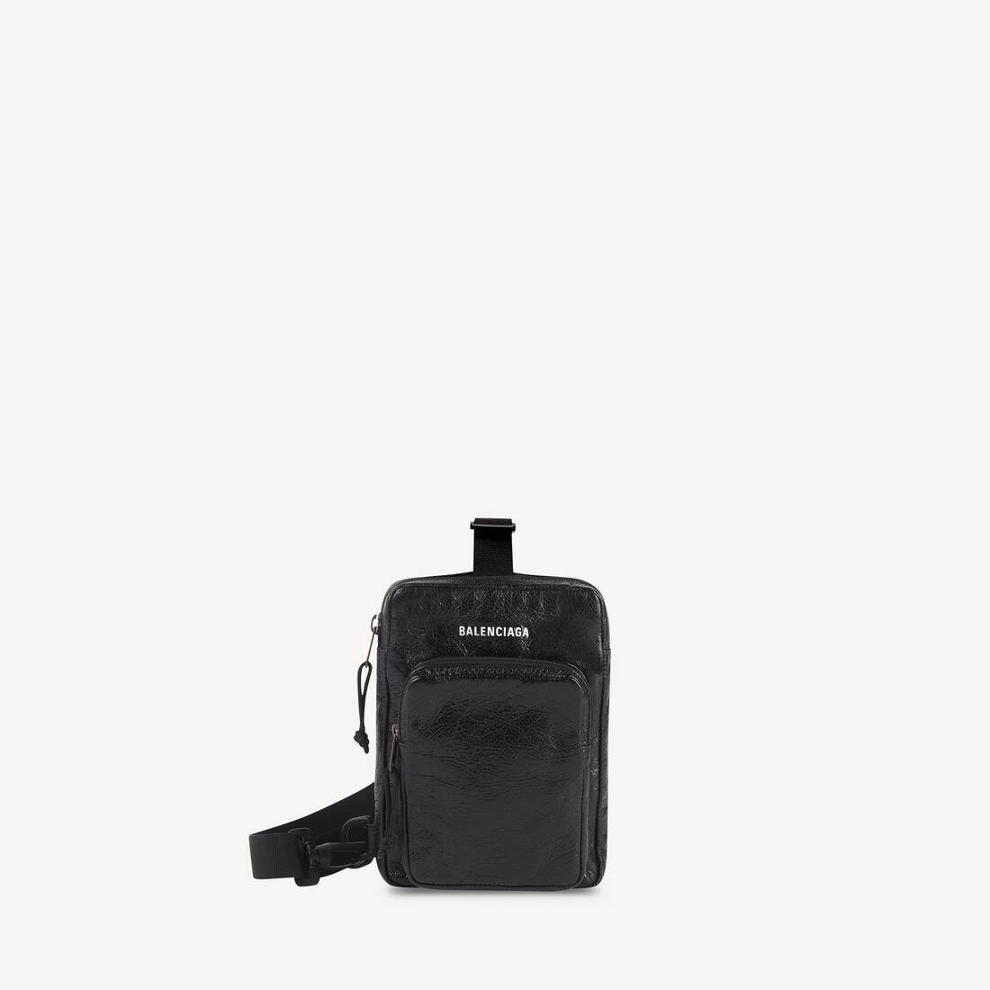 Men's Explorer Crossbody Messenger Bag in Black