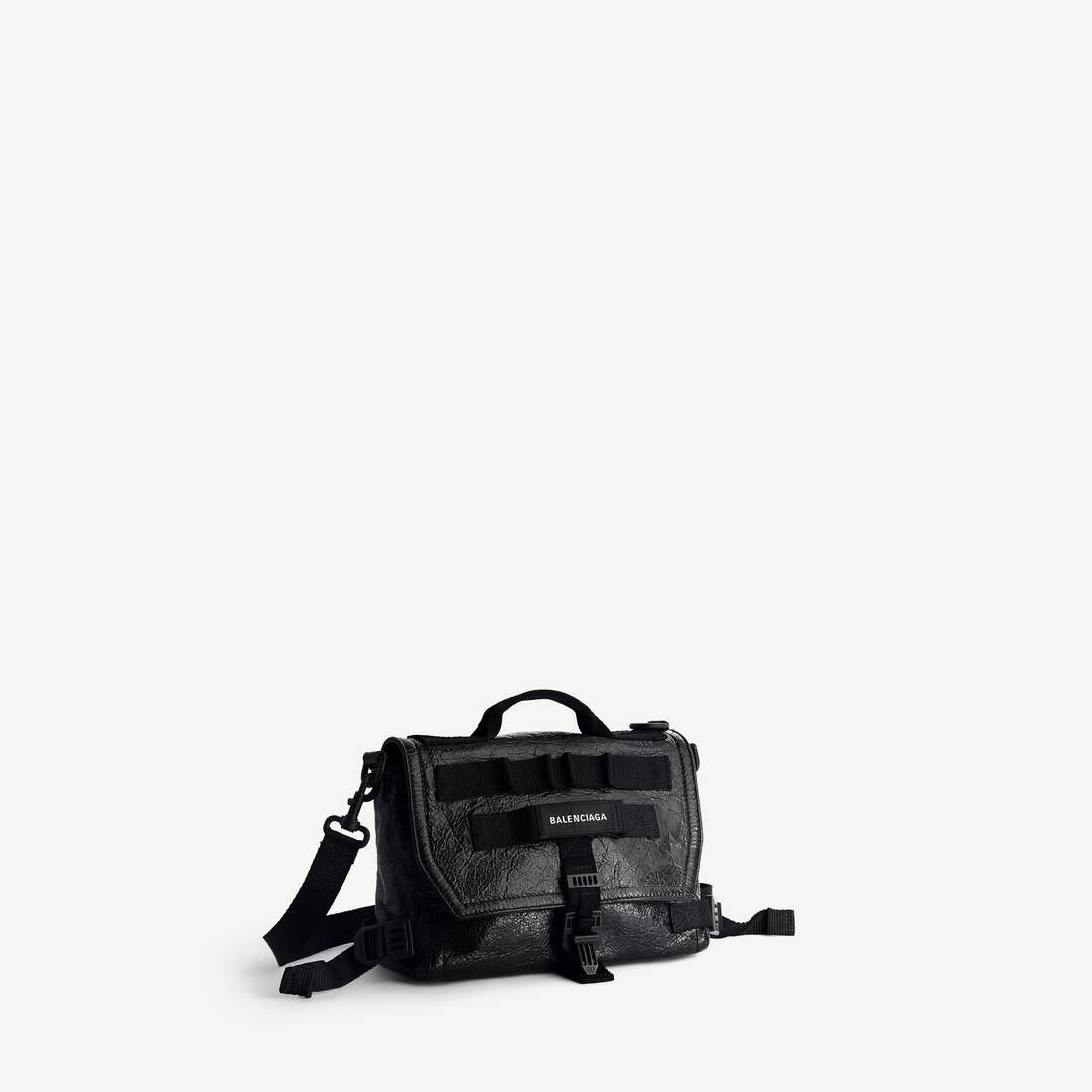 Men's Army Small Messenger Bag in Black