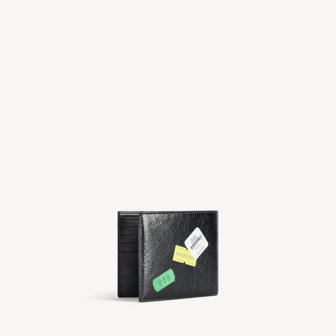 Men's Cash Square Folded Wallet in Black/multicolor
