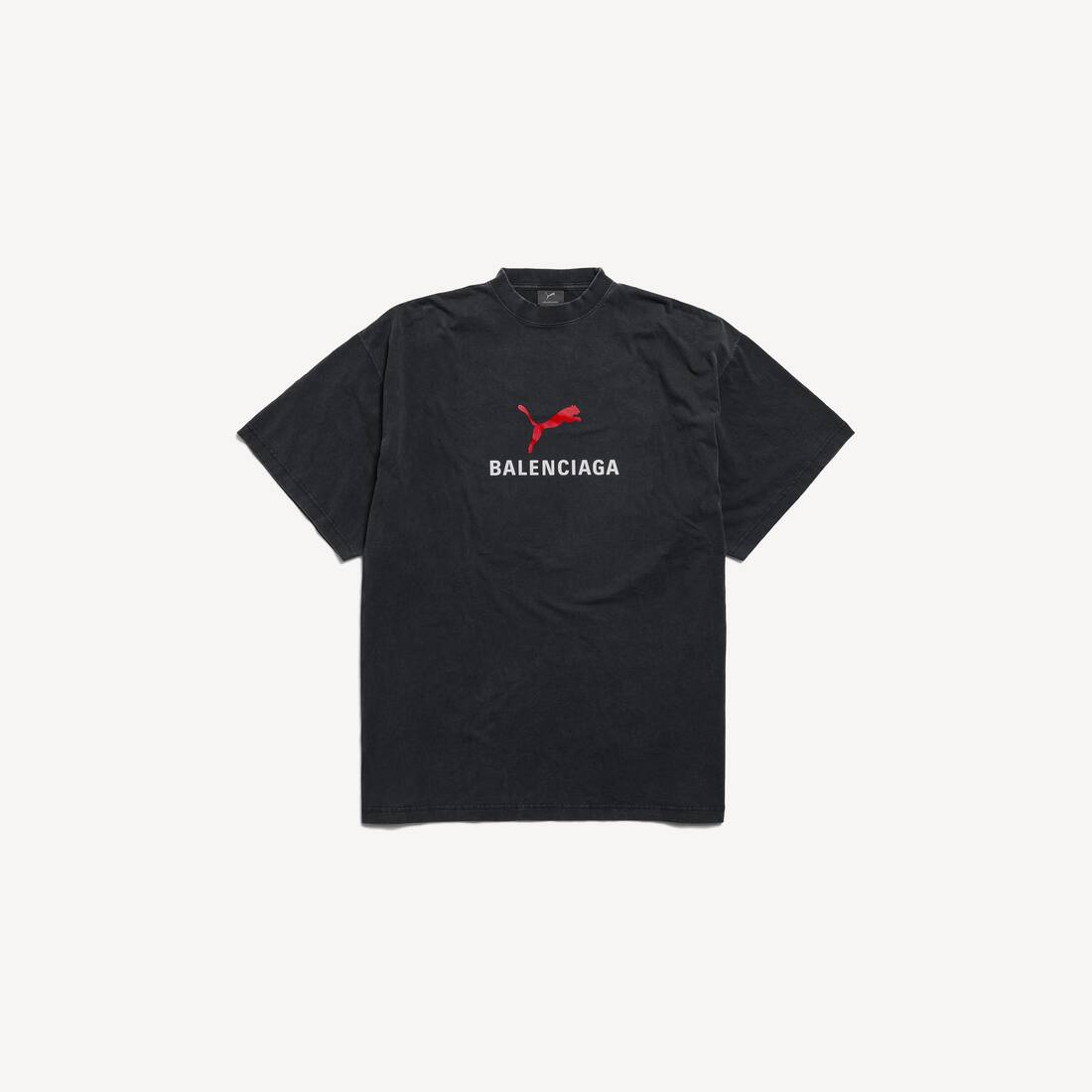 Balenciaga I Puma Oversized T-shirt in Black Faded