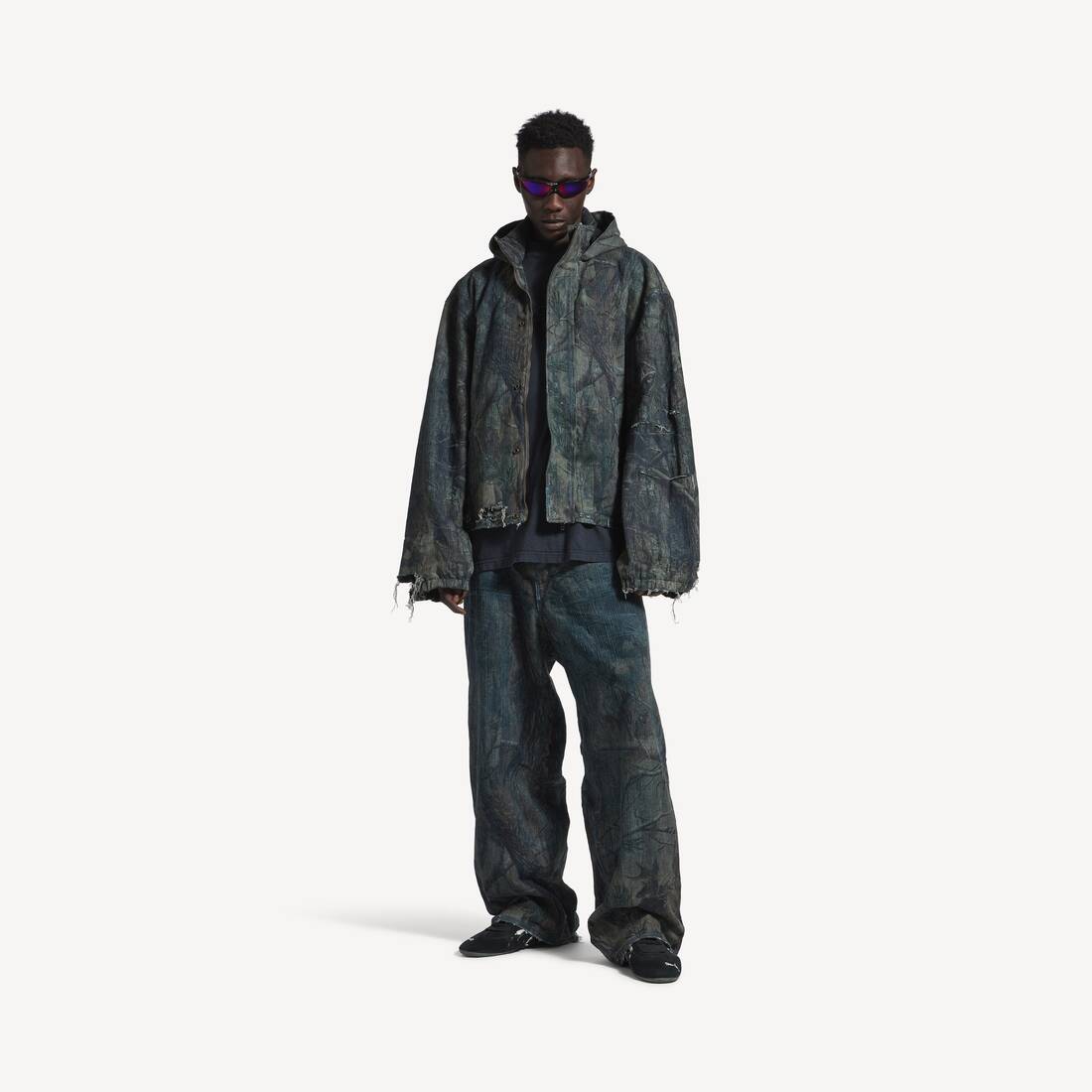 Men's Hooded Workwear Jacket in Brown