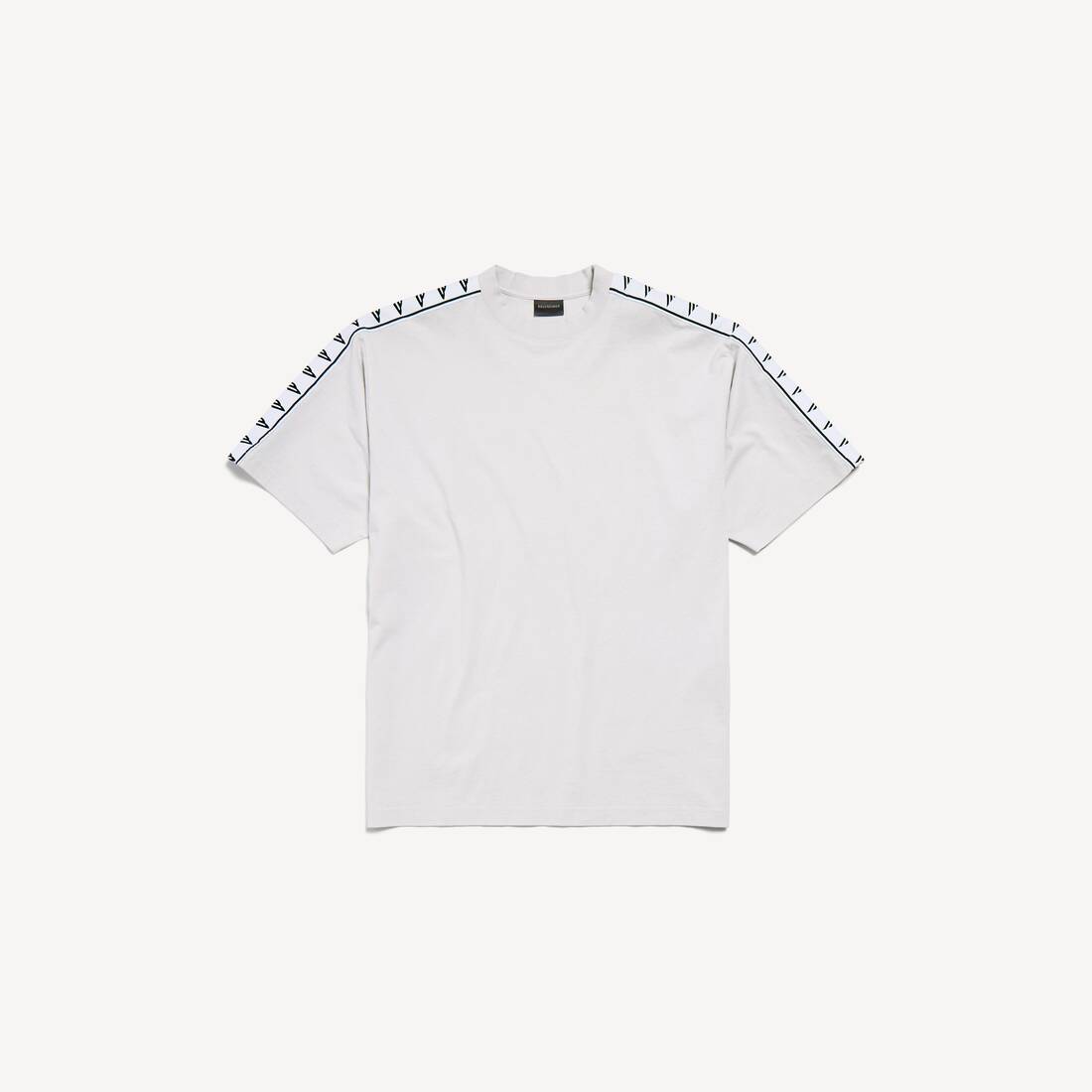 Men's Stripe T-shirt Medium Fit in Dirty White