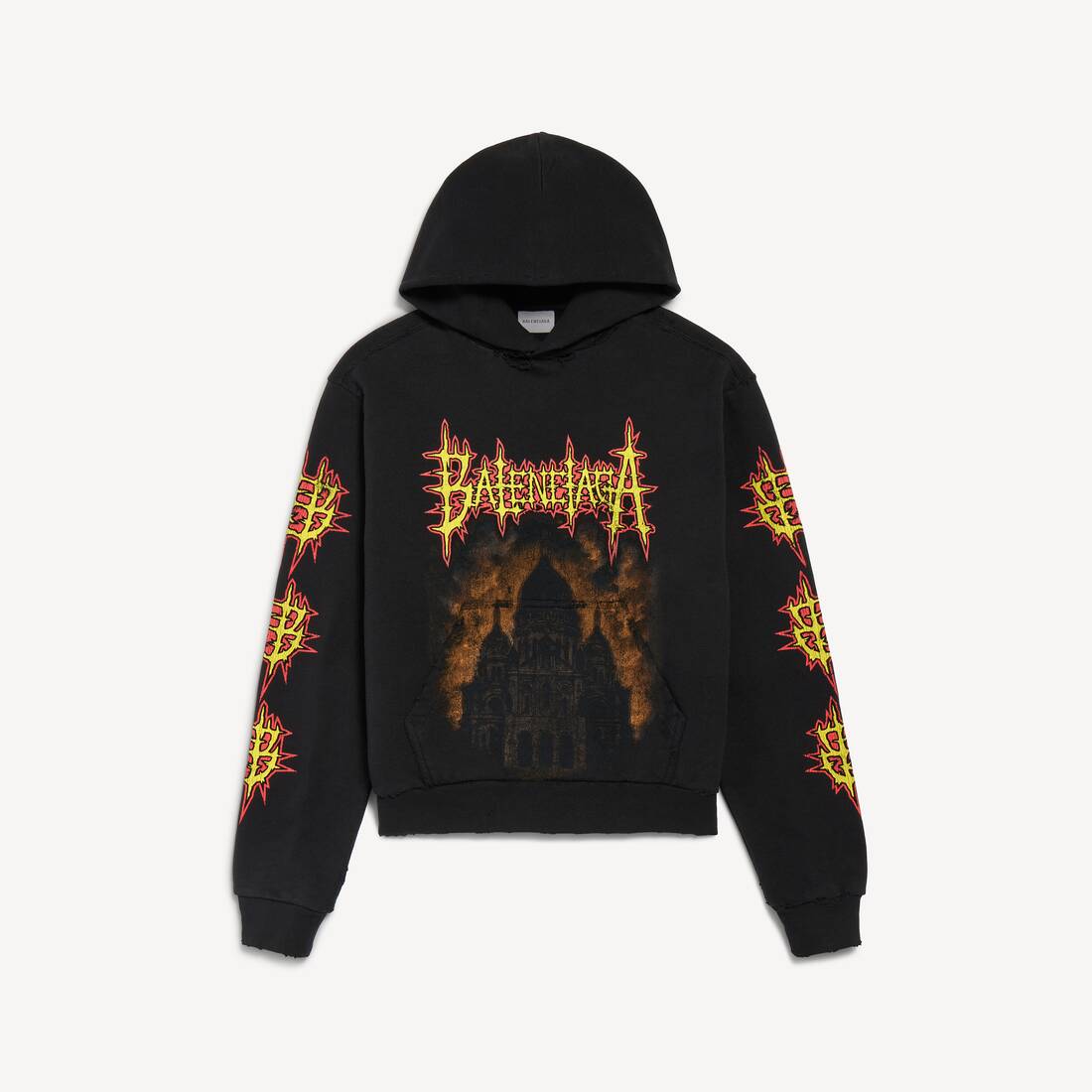Women's Balenciaga Sacré Cœur Hoodie Medium Fit in Black