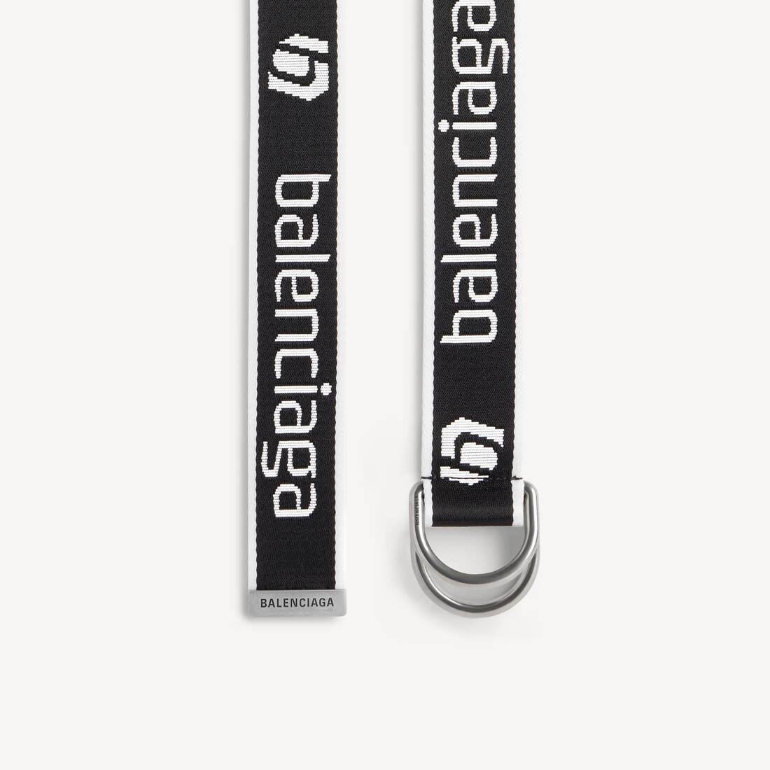 Men's D Ring Belt in Black/white