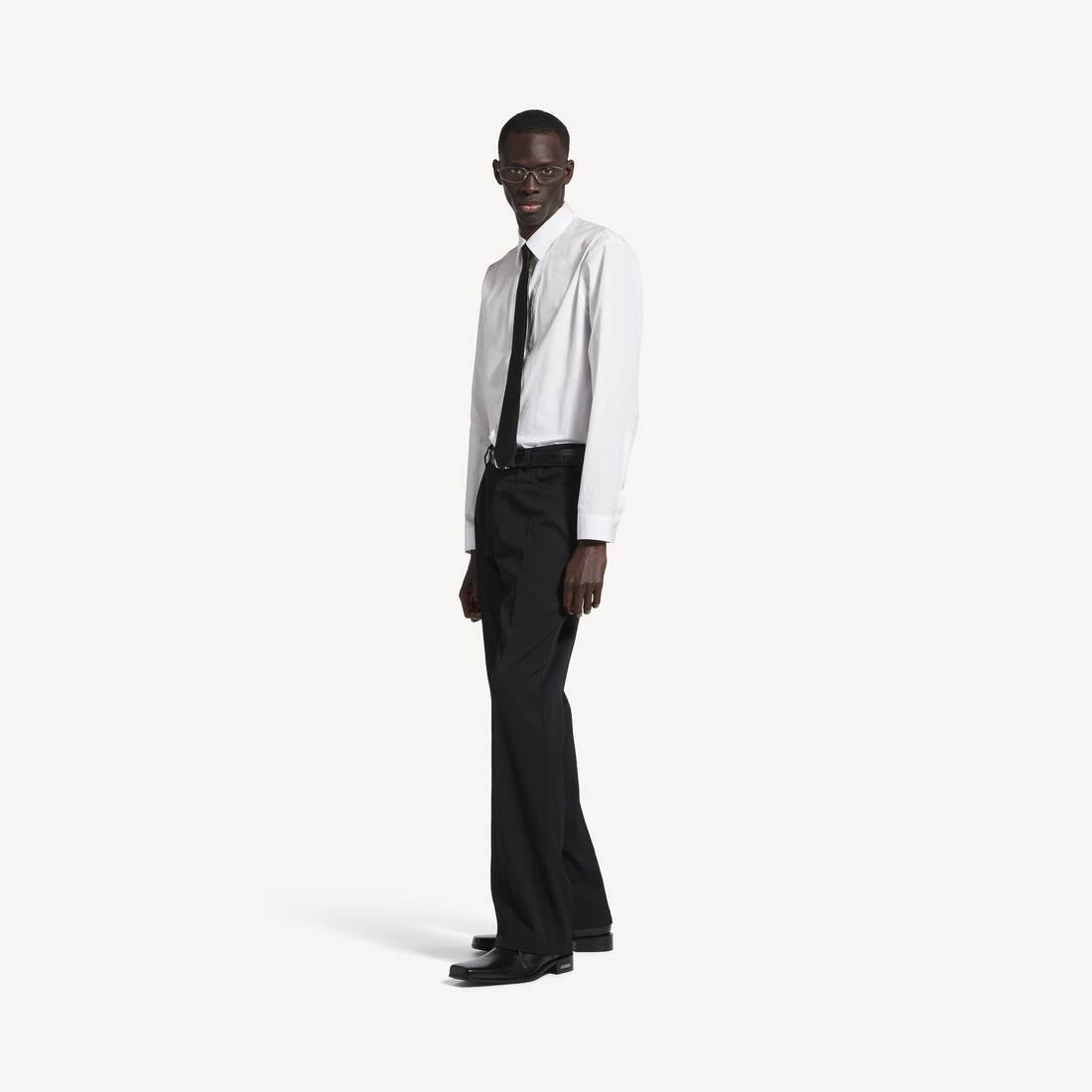 Men's Straight Fit Tailored Pants in Black