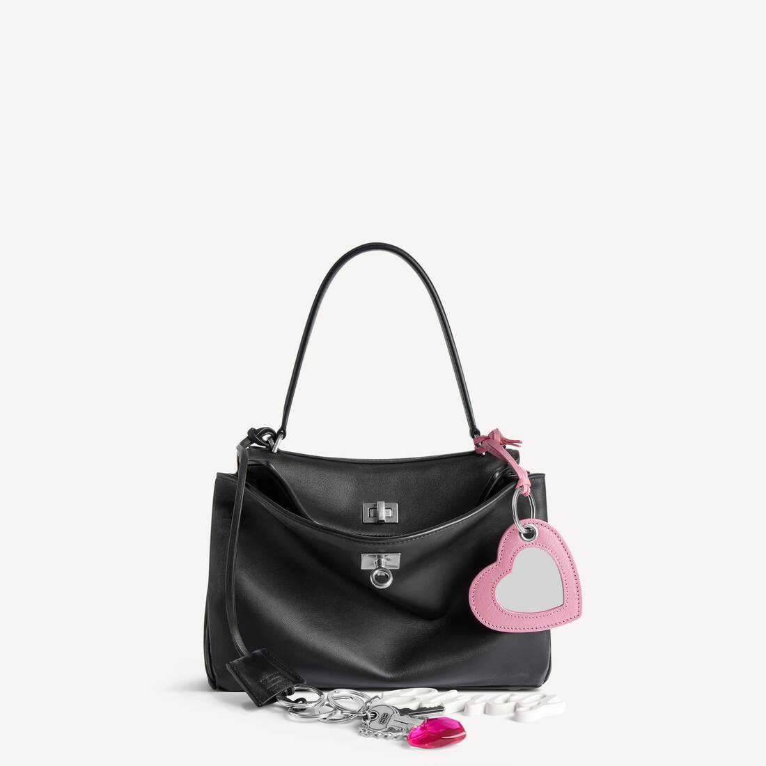 Women's Rodeo Handbag Small With Charms in Black