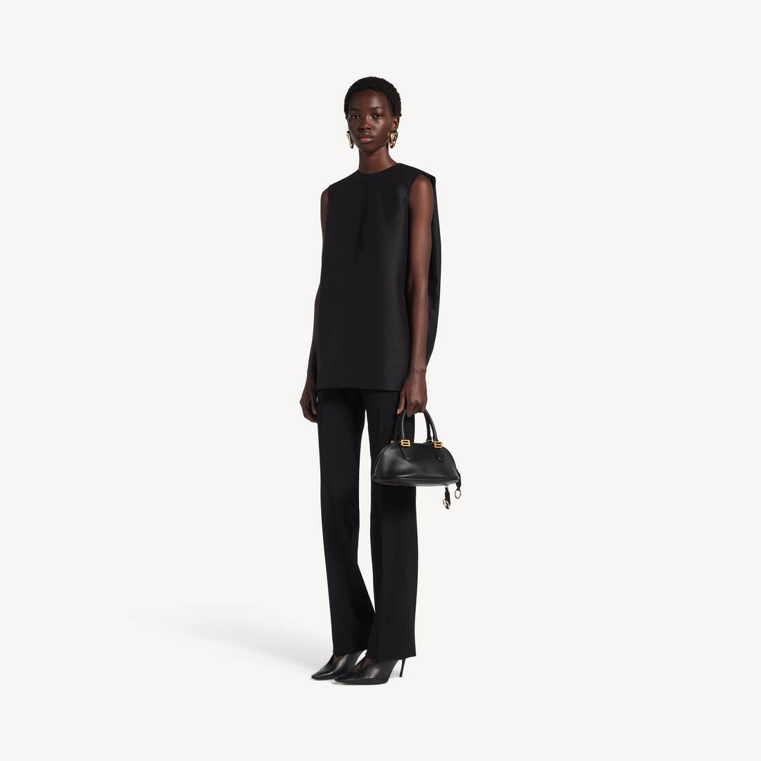 Women's Mini Cocoon Dress in Black