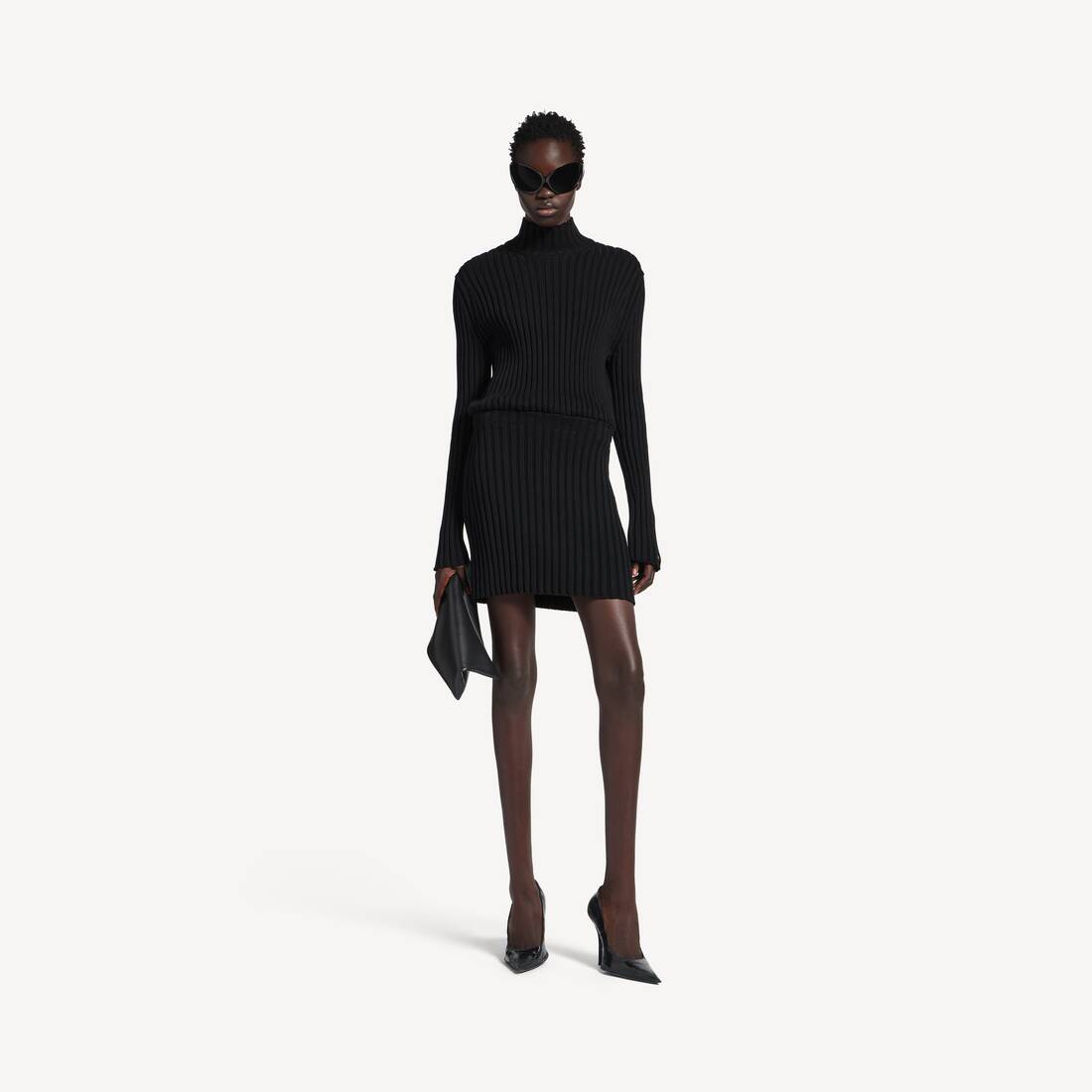 Women's Hourglass Mini Dress in Black