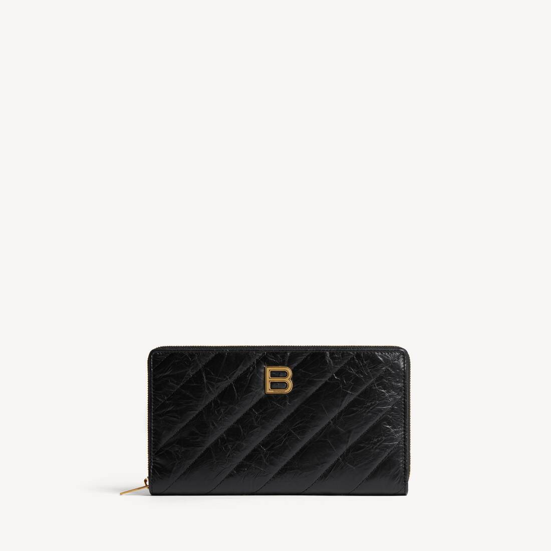 Women's Crush Continental Wallet Quilted in Black