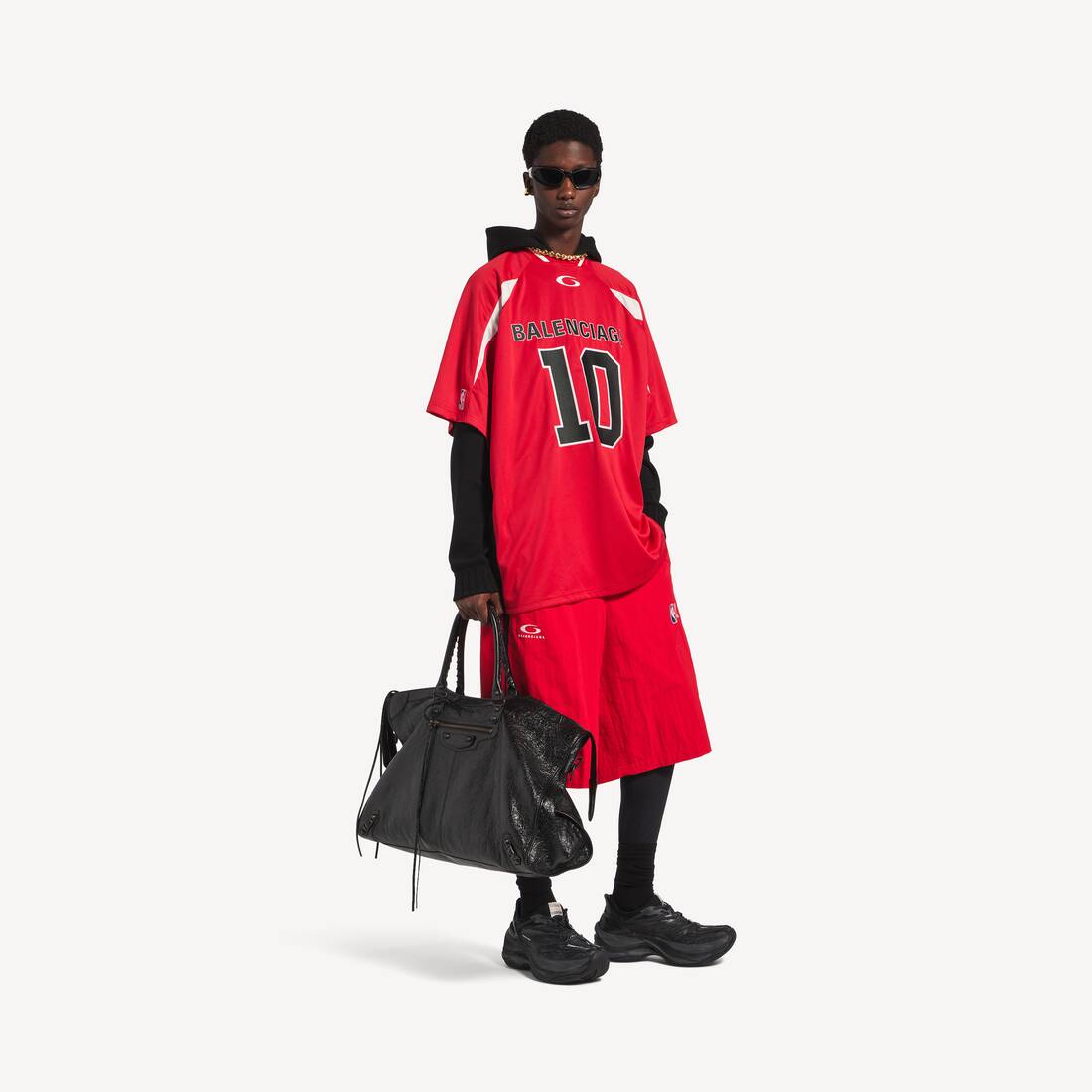 Men's Balenciaga | Nba Collaboration Oversized T-shirt in Red