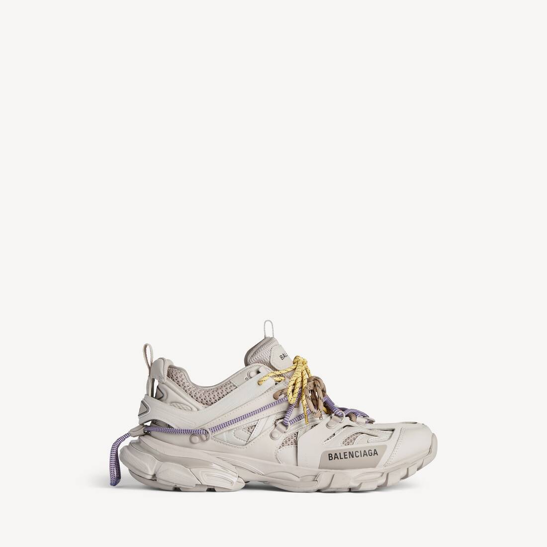 Women's Track Trail Laces Sneaker in Taupe/yellow/purple/brown/black