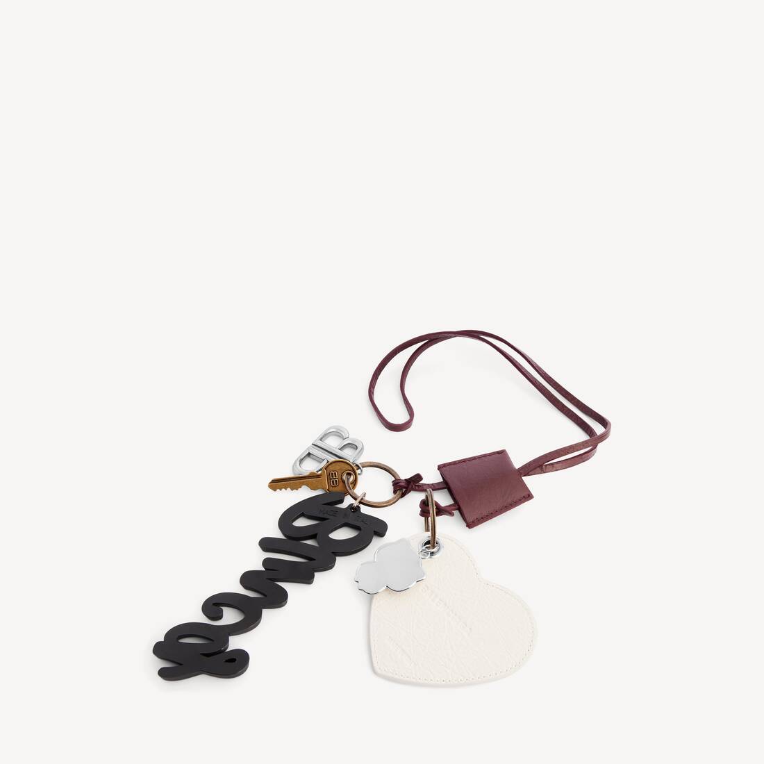 Women's Le City Charm Heart in Dark Burgundy/optic White