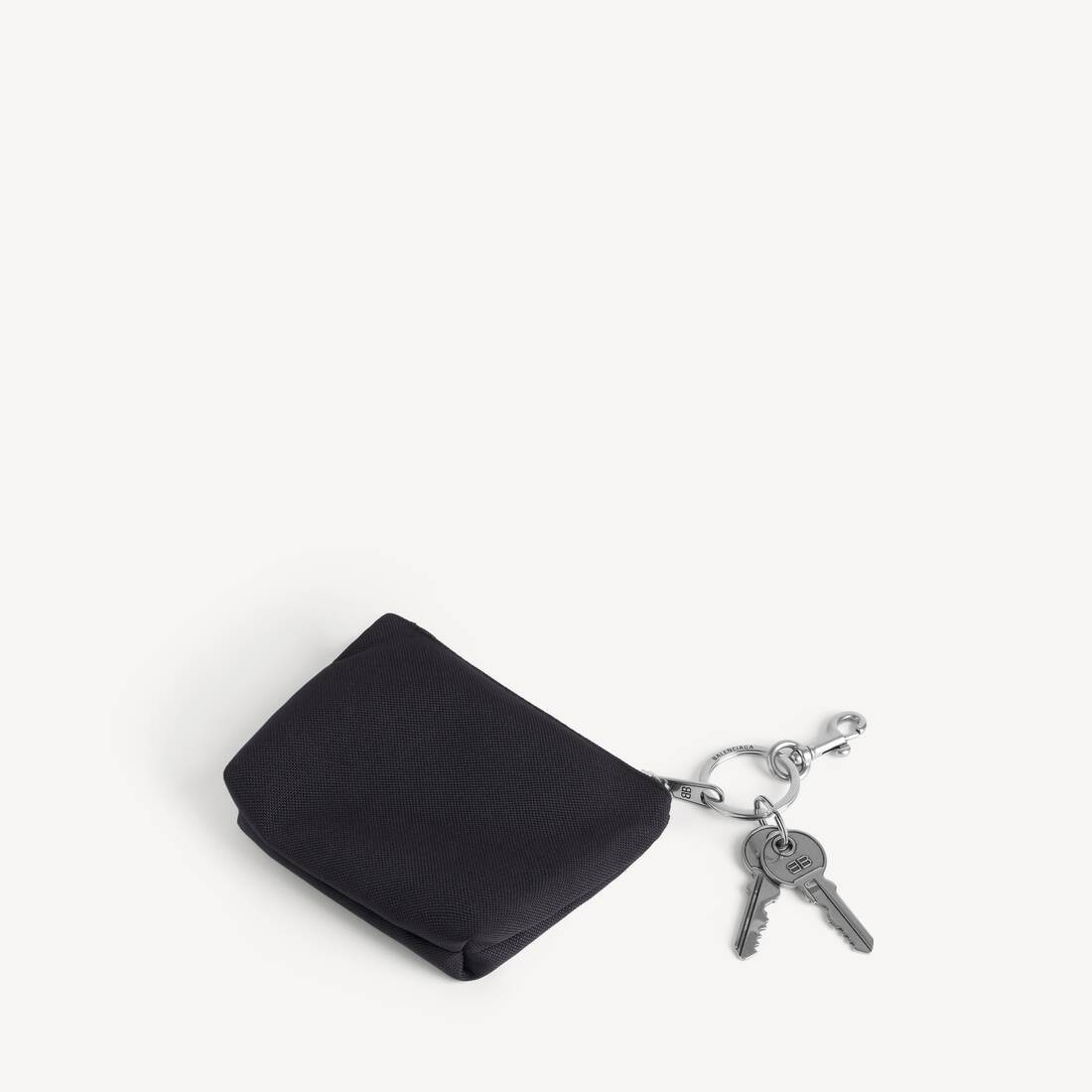 Men's Charm Zipped Pouch in Black
