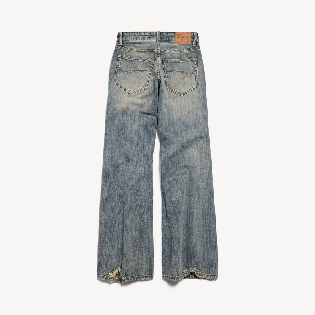Women's Low Waist Baggy Pants in Blue