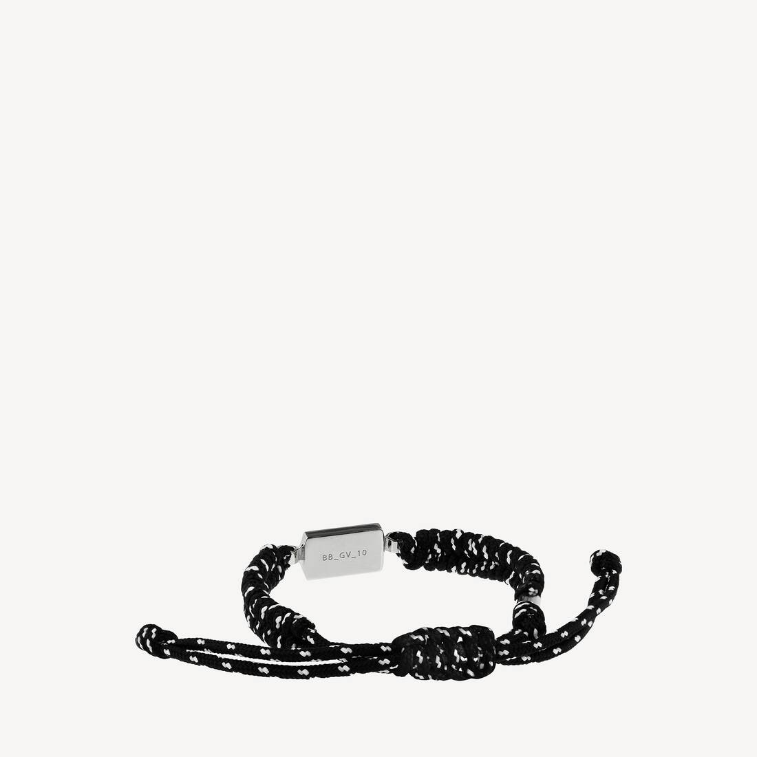 Saint-germain Lace Bracelet in Black/white/shiny Silver