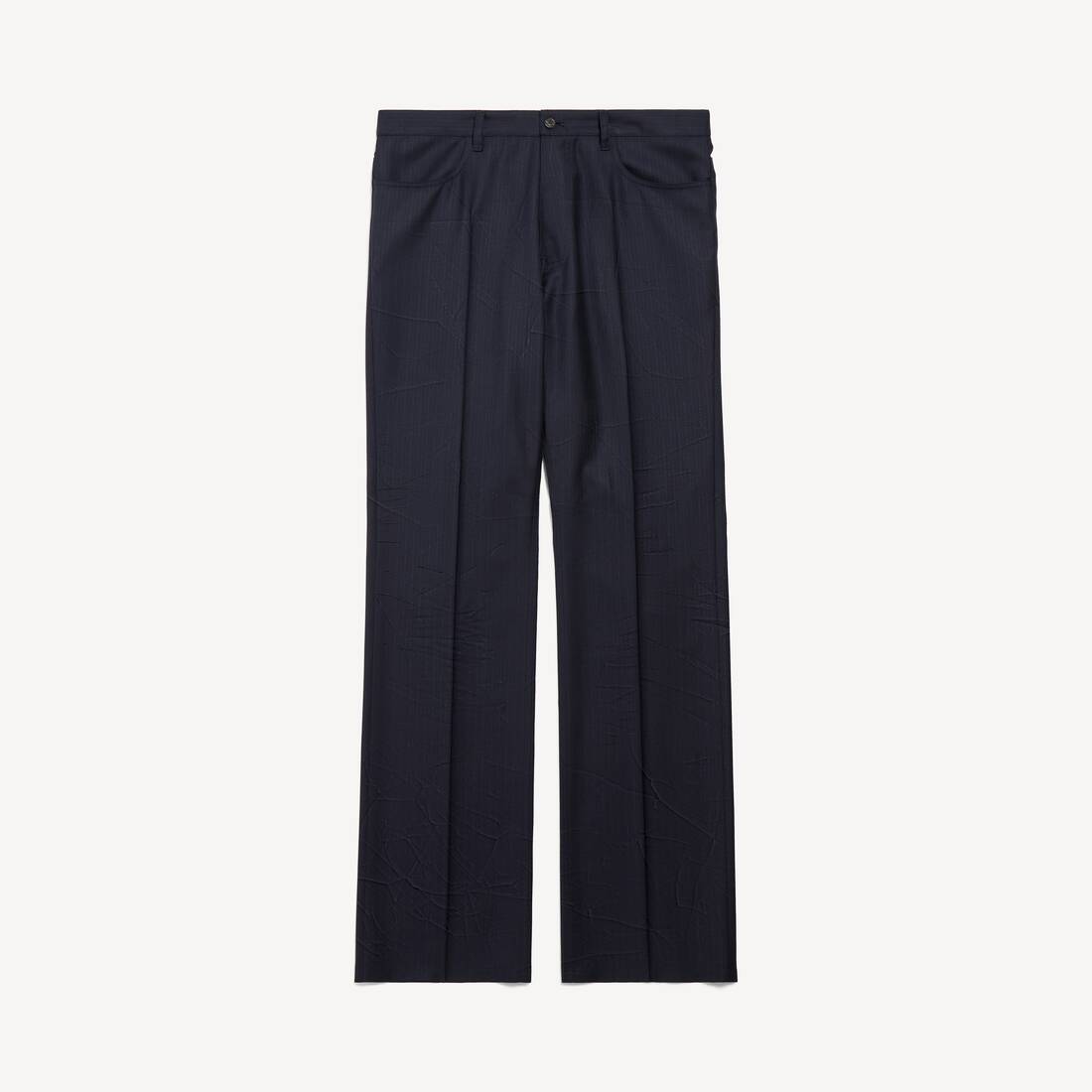Men's Straight Tailored Pants in Dark Navy