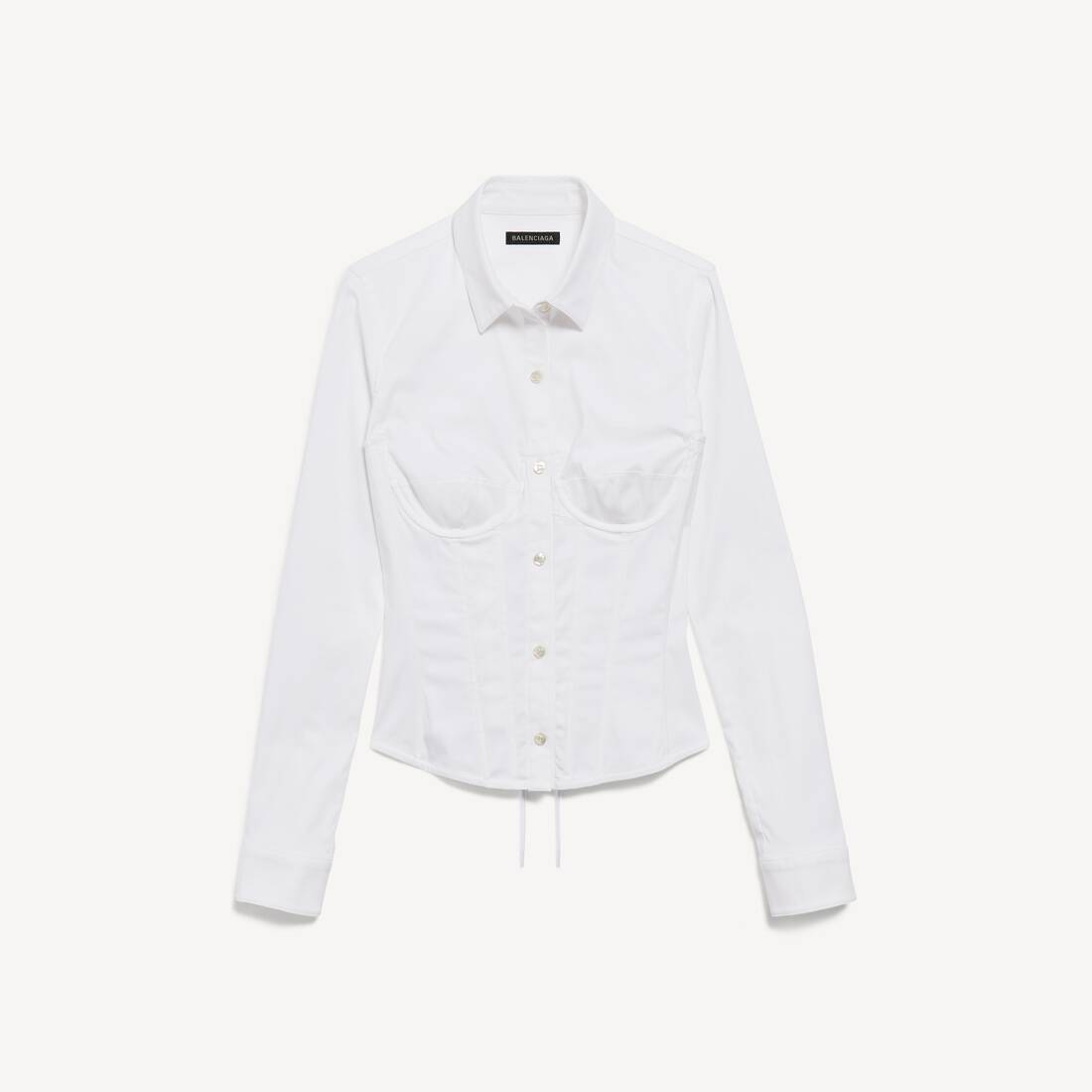 Women's Corseted Shirt in White