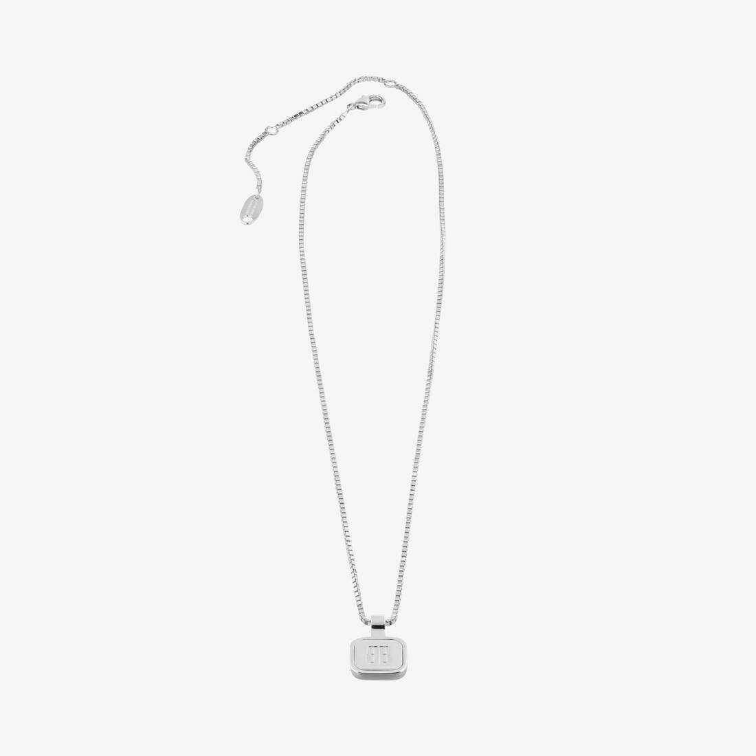 Nano Square Long Necklace in Silver