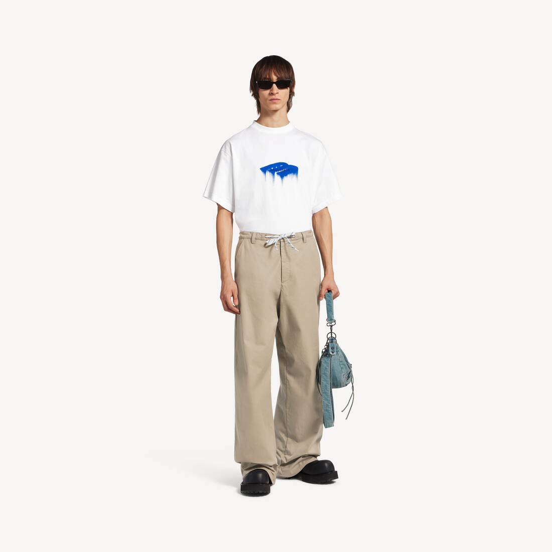 Men's Wet Brush Oversized T-shirt in White