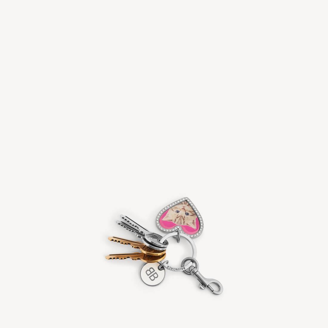 Women's Charm/keychain Heart in Multicolored