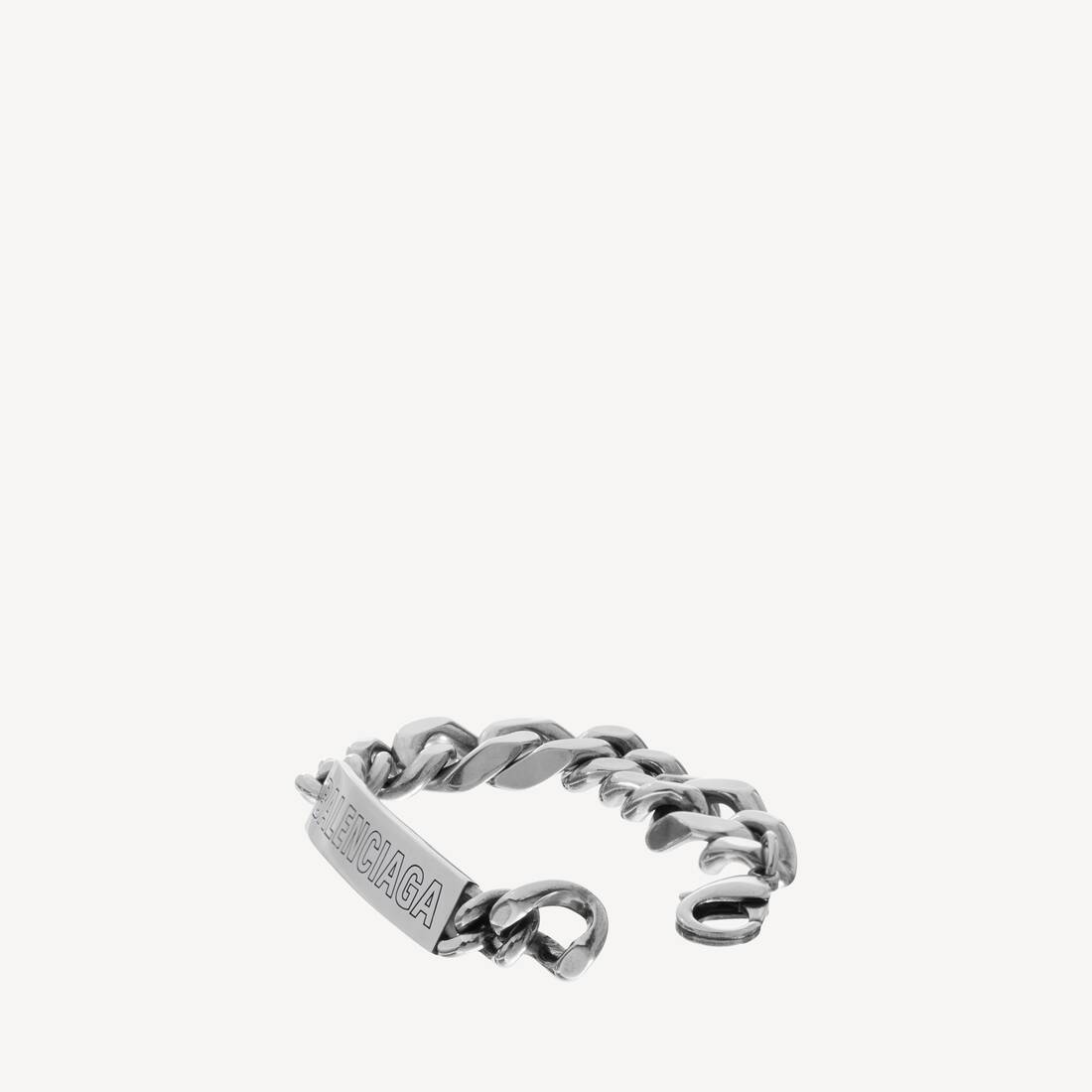 Plate Twist Bracelet in Antique Silver