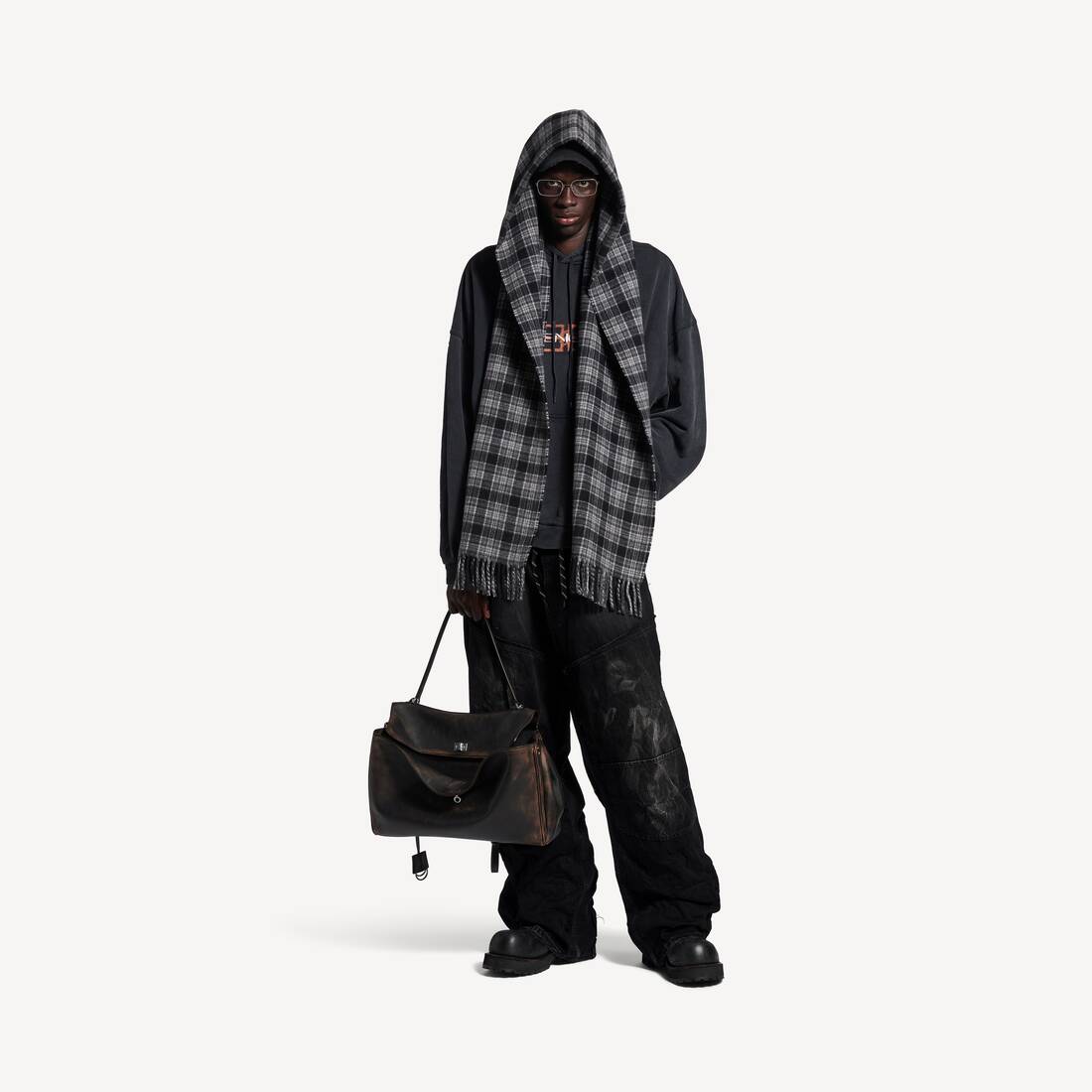 Men's Double Knee Pants in Black