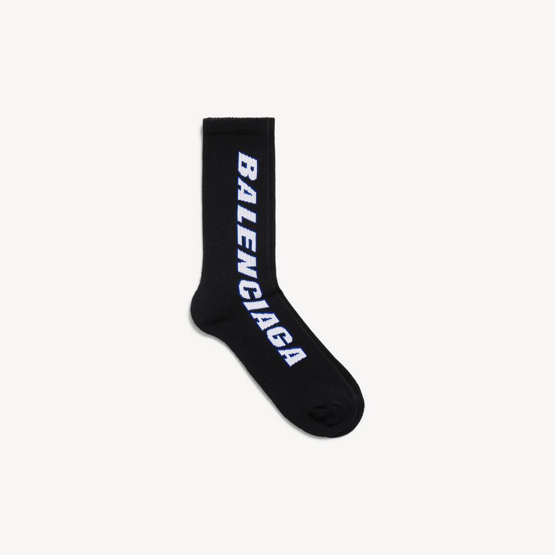 Men's Tilted Typo Socks in Black/white