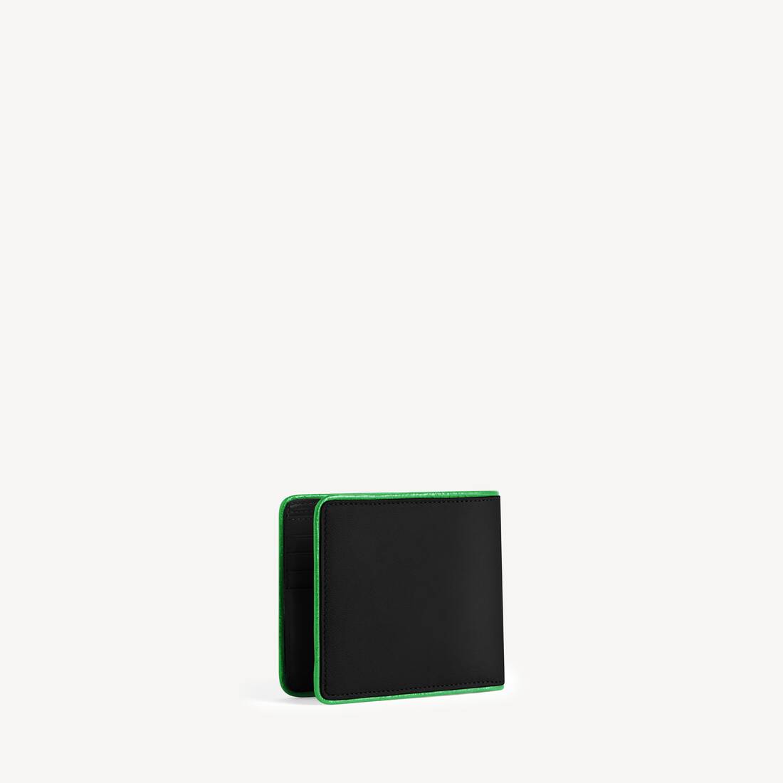 Men's Biker Square Folded Wallet in Black