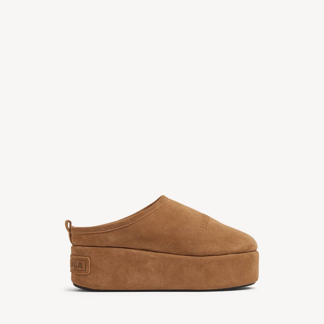 Women's Alaska Soft Platform Mule in Brown/white