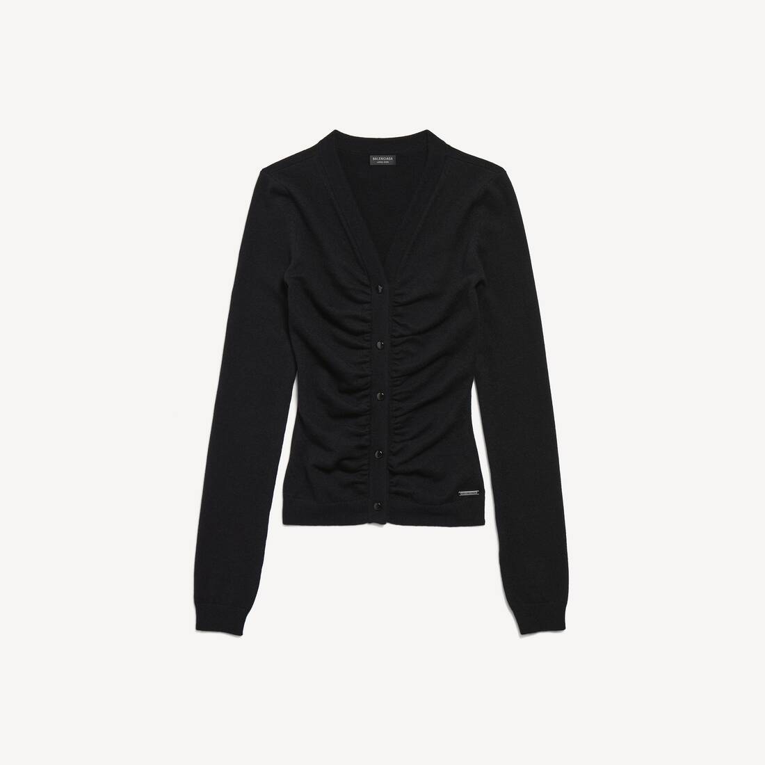 Women's Ruching Cardigan in Black