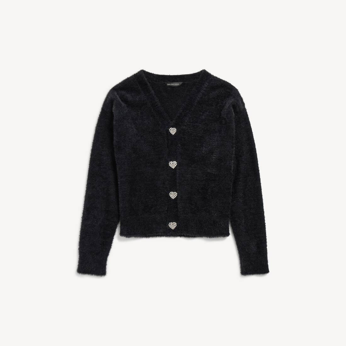 Women's Fluffy Cardigan in Black