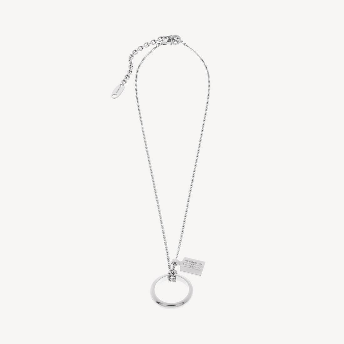 Saint-germain Ring Necklace in Shiny Silver