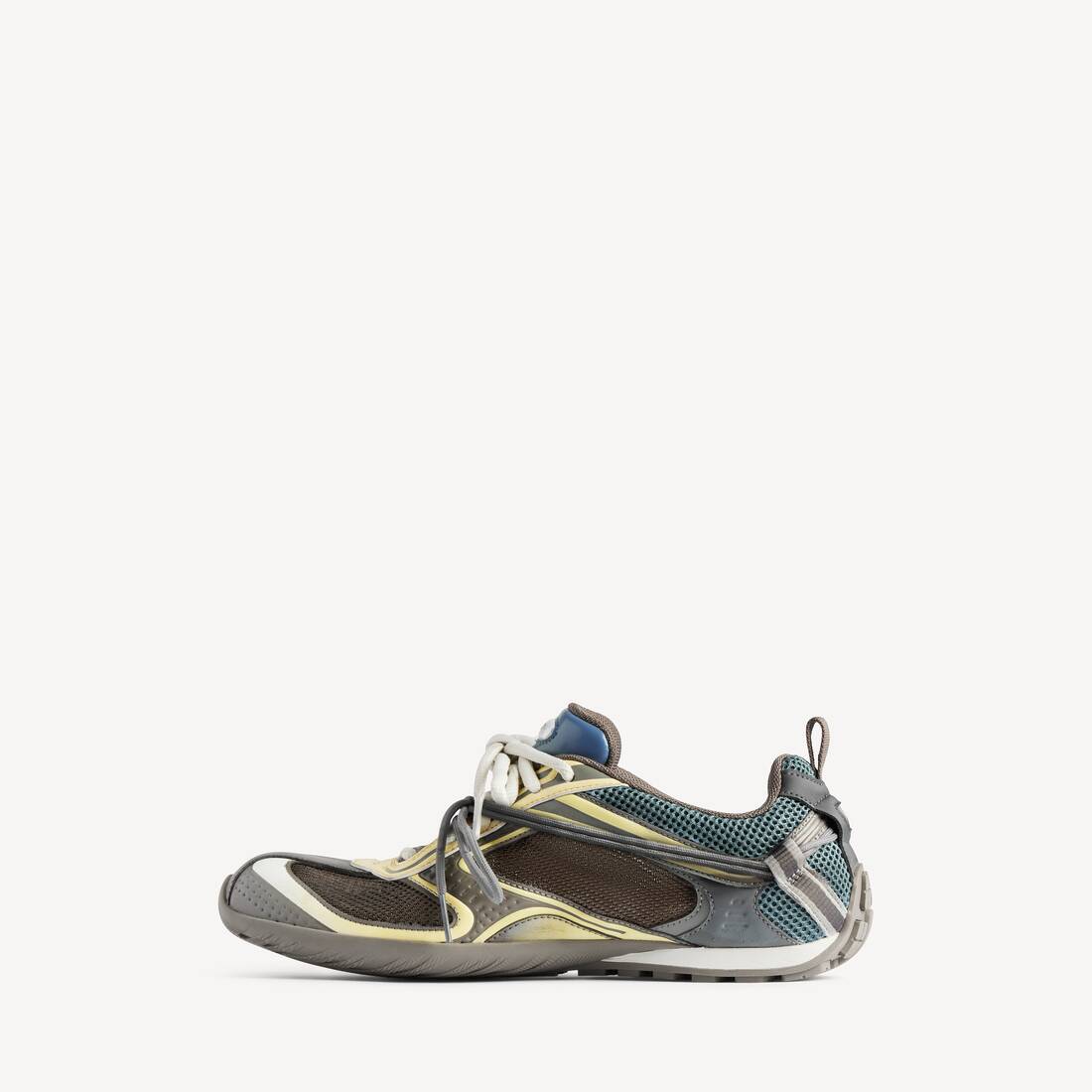 Men's Radar Gradient Lines Sneaker in Brown/blue/yellow/grey