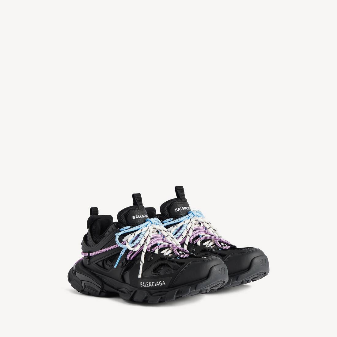 Women's Track Trail Laces Sneaker in Black/pink/blue/beige