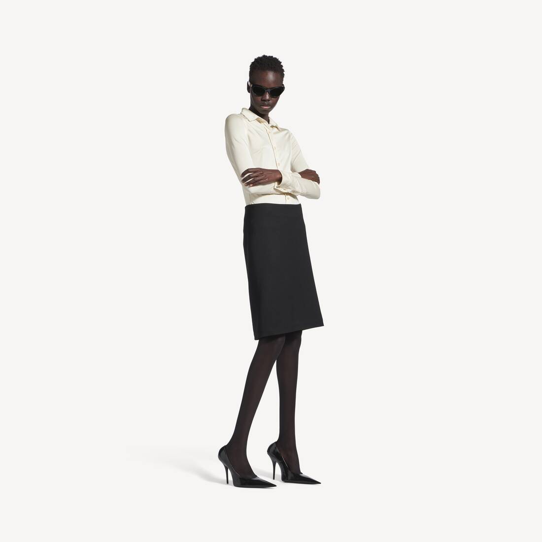 Women's Midi Skirt in Black