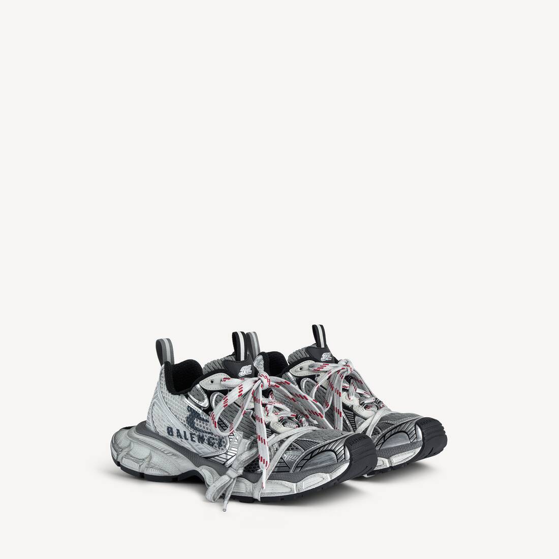 Men's 3xl Split Logo Sneaker in White/navy/grey