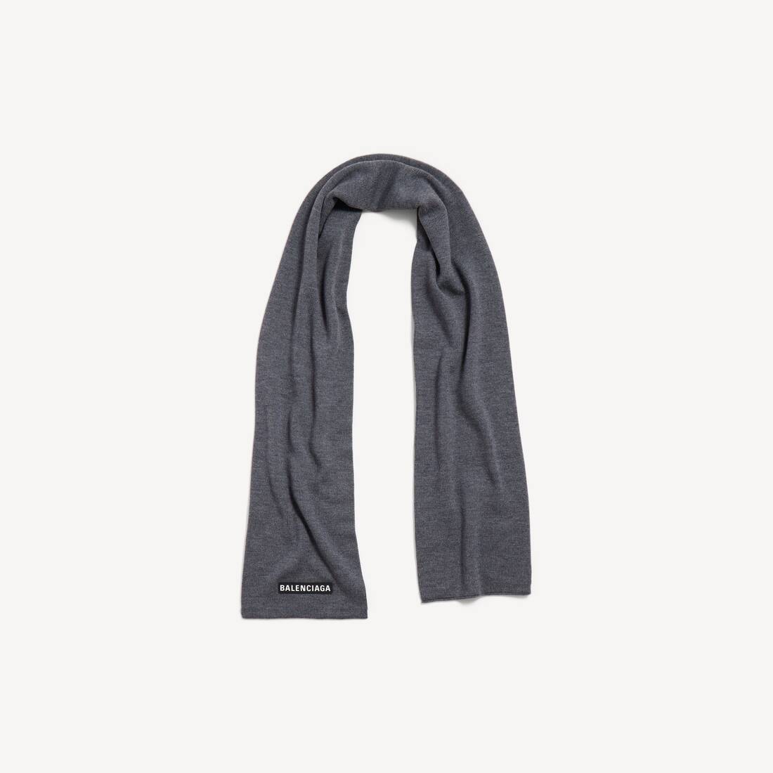 Men's Patch Scarf in Grey