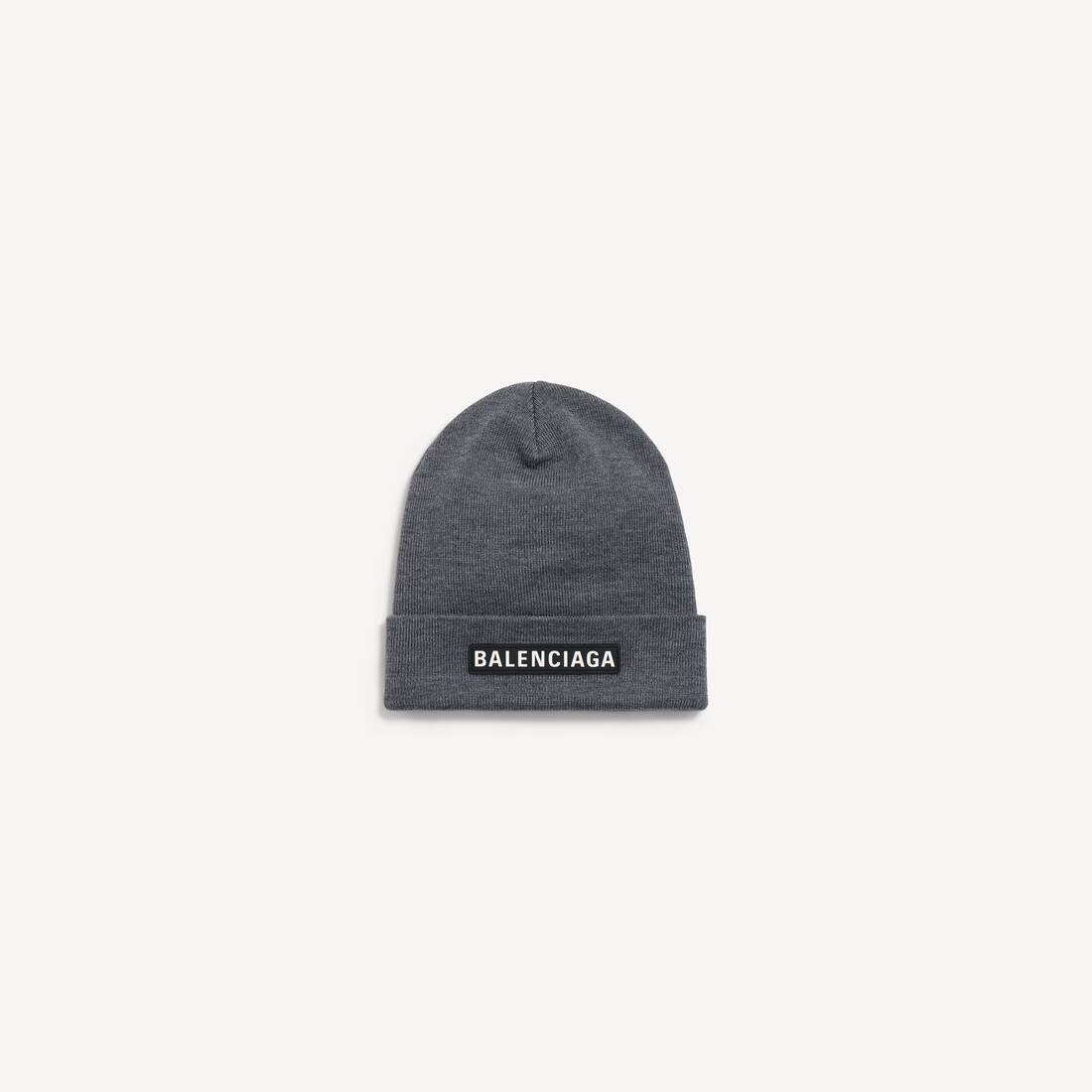 Men's Patch Beanie in Grey