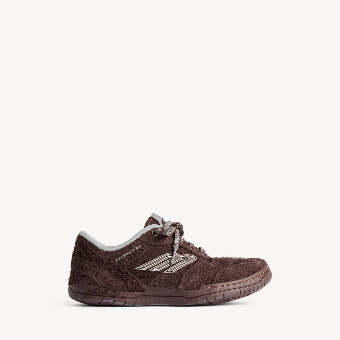 Men's Hamptons Suede Sneaker in Dark Brown/grey
