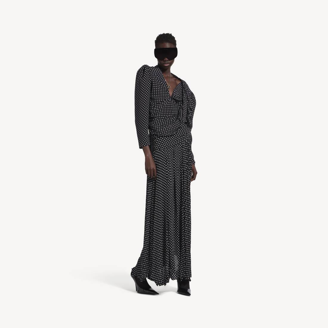 Women's Tucked-in Blouse in Black/ecru