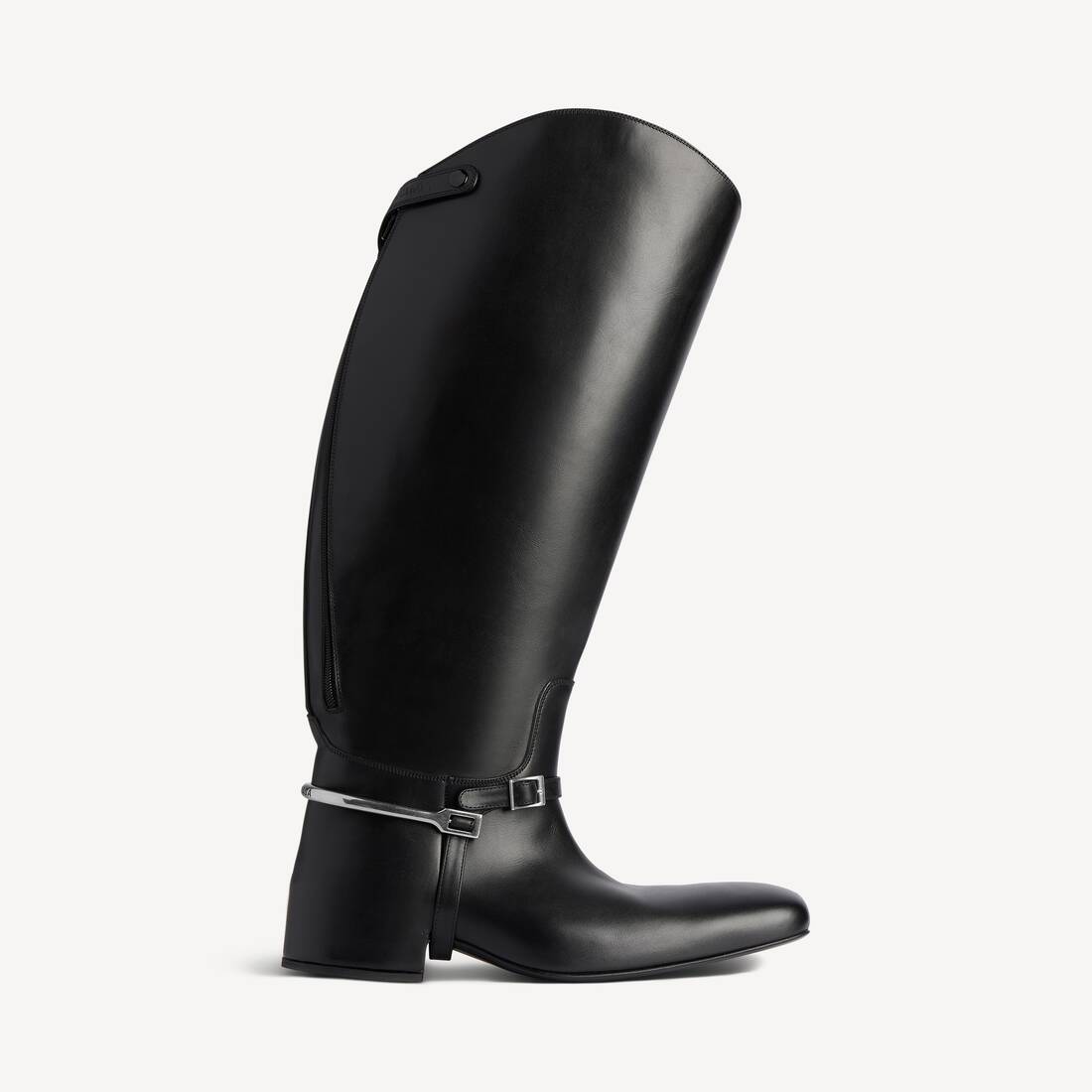 Men's Excavator Riding Boot in Black/silver
