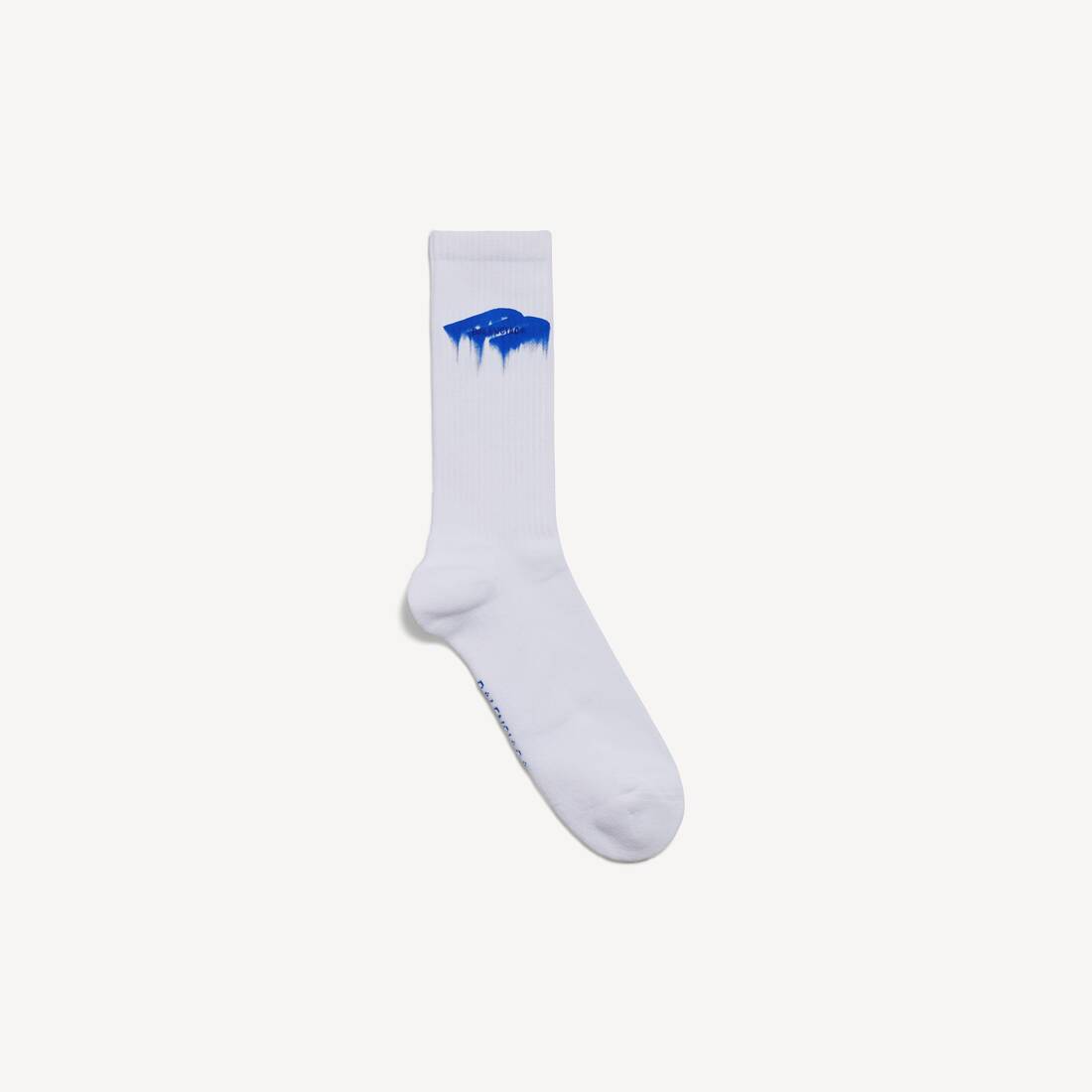 Men's Wet Brush Socks in White/blue
